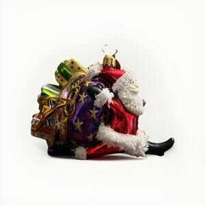 Christopher Radko Christmas Ornament Santa Running "IN HIS STRIDE" 1014002